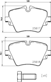 HELLA PAGID 8db355023131 -  Комплект тормозных колодок, дисковый тормоз